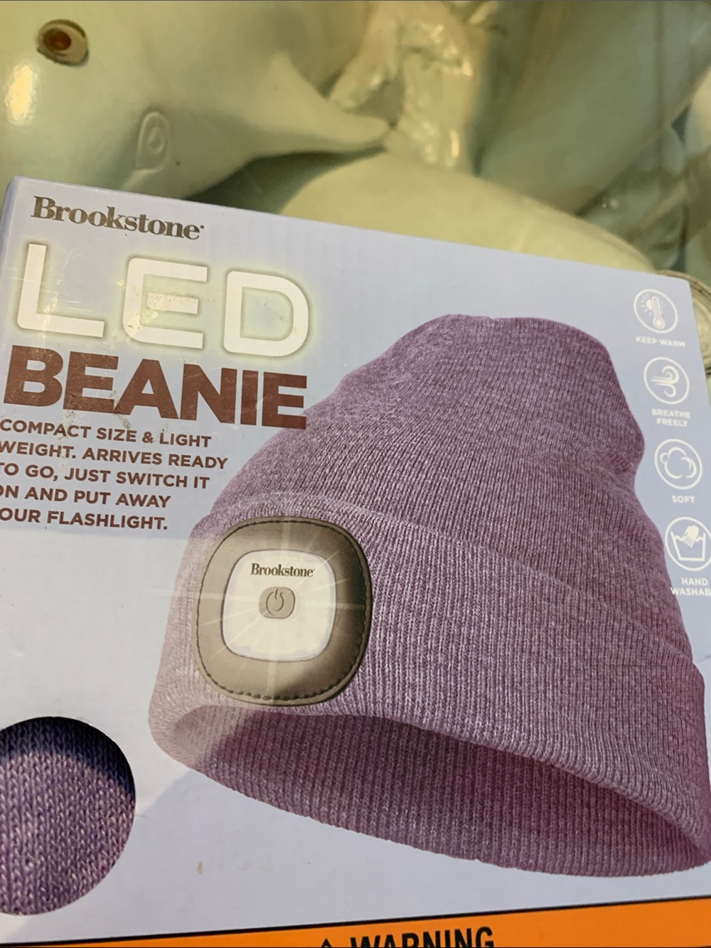 Brookstone LED Beanie in Light Purple